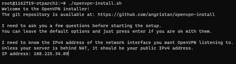 OpenVPN конфигурациясы