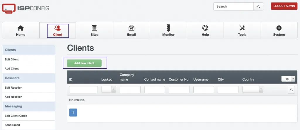 Creating a new client