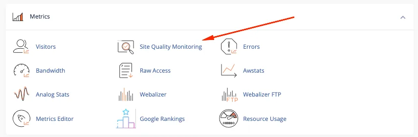 Мониторинг качества сайта в cPanel