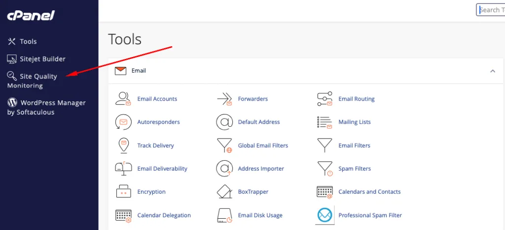 Мониторинг качества сайта в cPanel