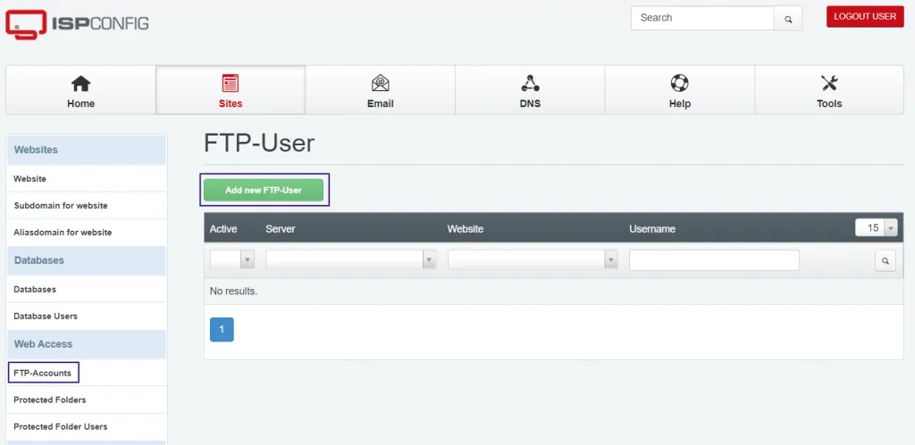 在 ISPConfig 中配置网站托管
