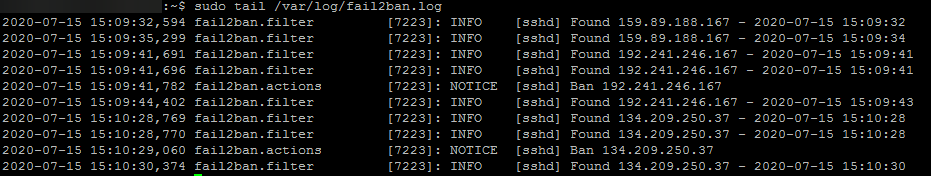 SSH-ты құпиясөзді іріктеу әрекеттерінен қорғаңыз. Fail2ban қолдану