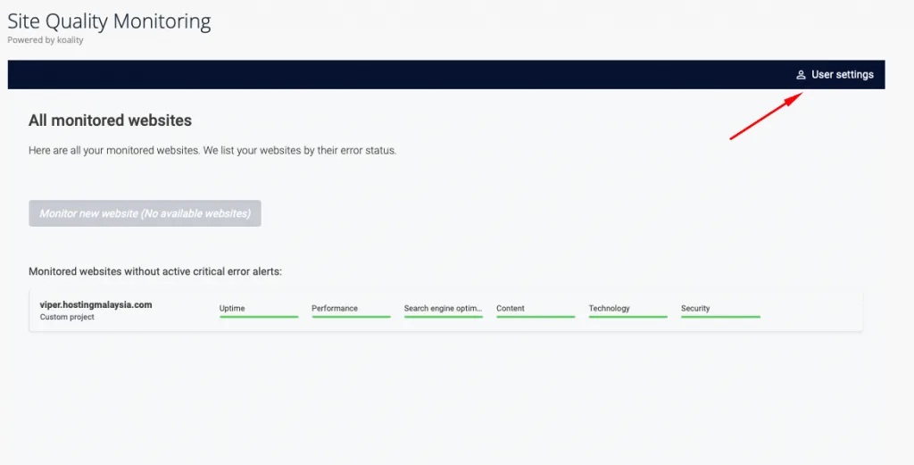 Мониторинг качества сайта в cPanel