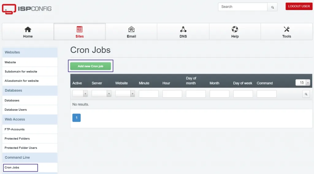 Using the Cron Task Scheduler in ISPConfig