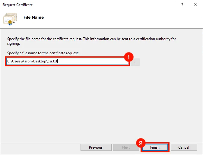 Создание запроса на подпись сертификата (CSR) в Windows IIS 10